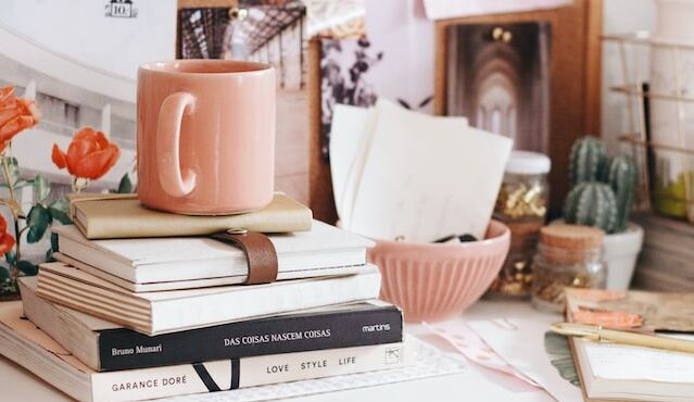 books on a desk