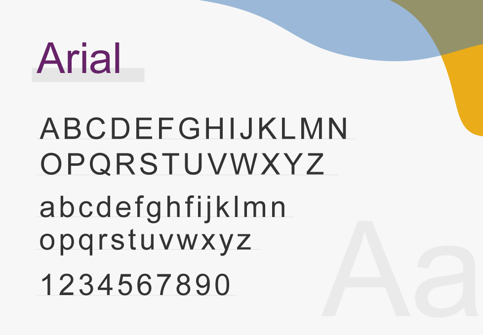 Arial font