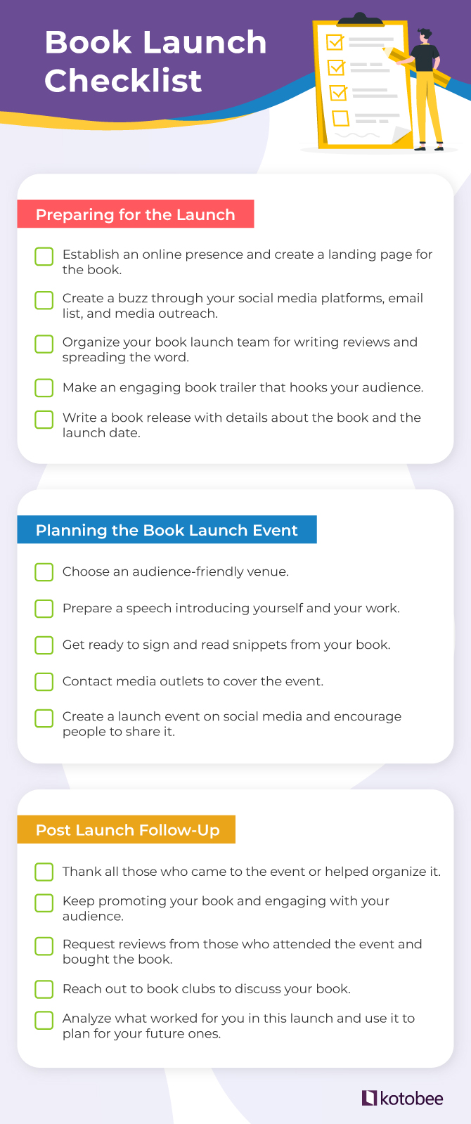 book launch checklist