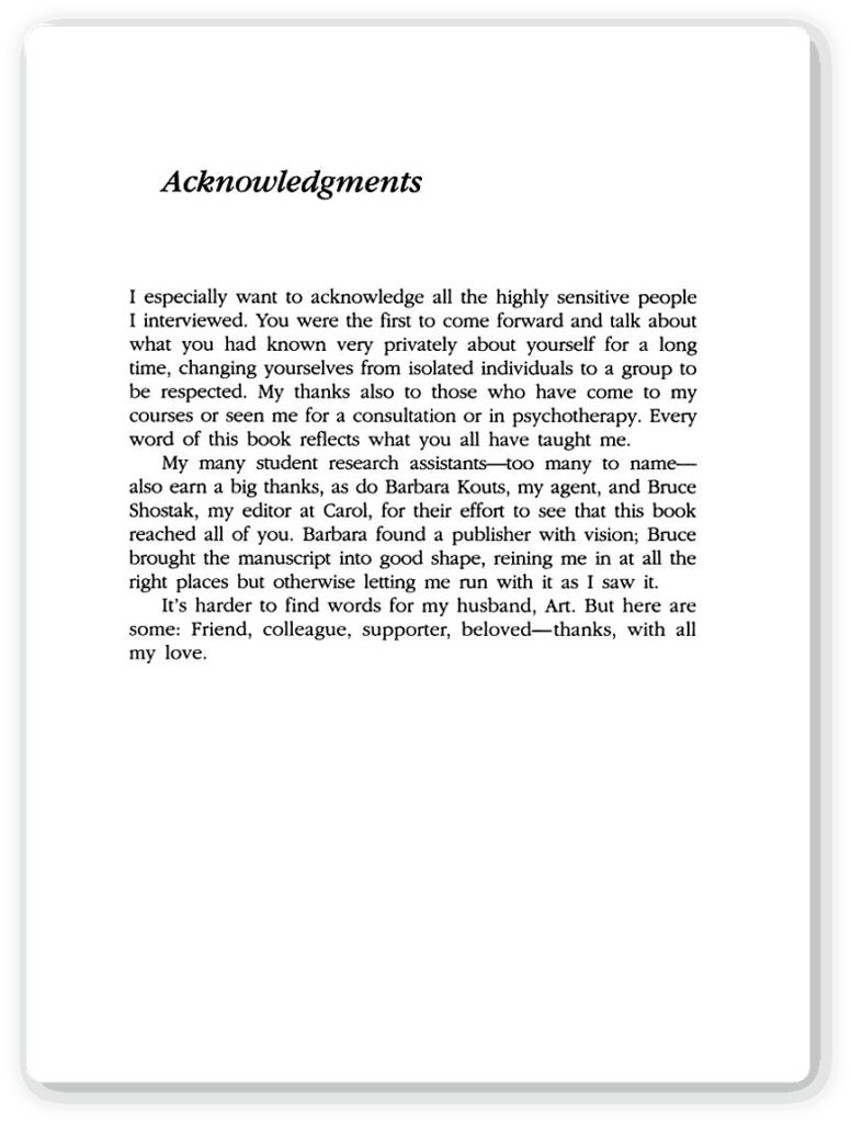 acknowledgements page example book front matter