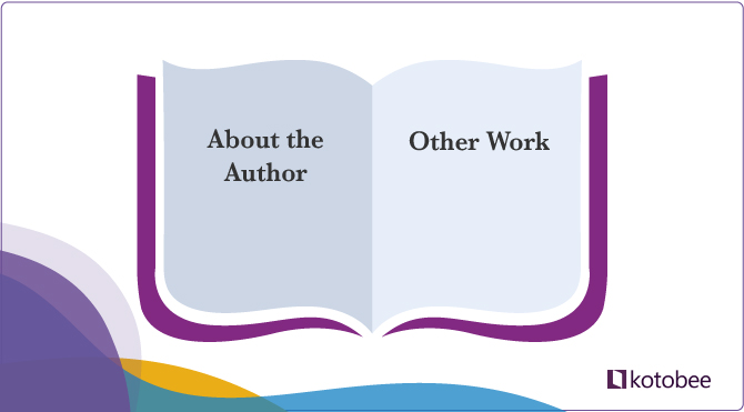 About the author and other work by the author front matter of a book order