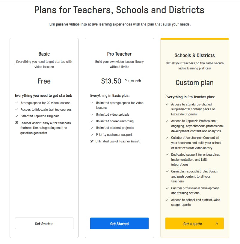 Edpuzzle pricing.