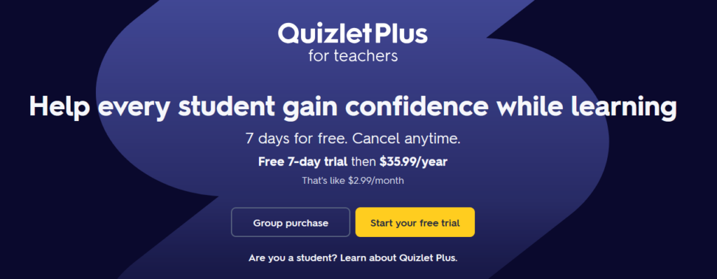 QuizletPlus pricing.