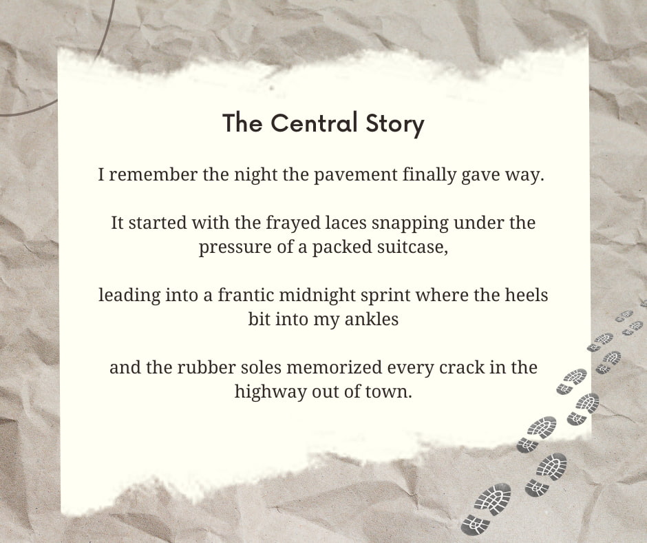 Central story of a spoken word poem