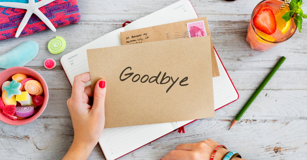goodbye letter symbolizing the end of a story 